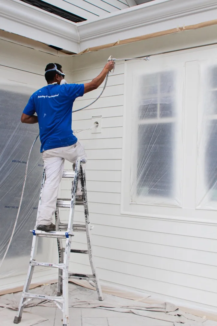 American Town Painting spraying ladder vertical
